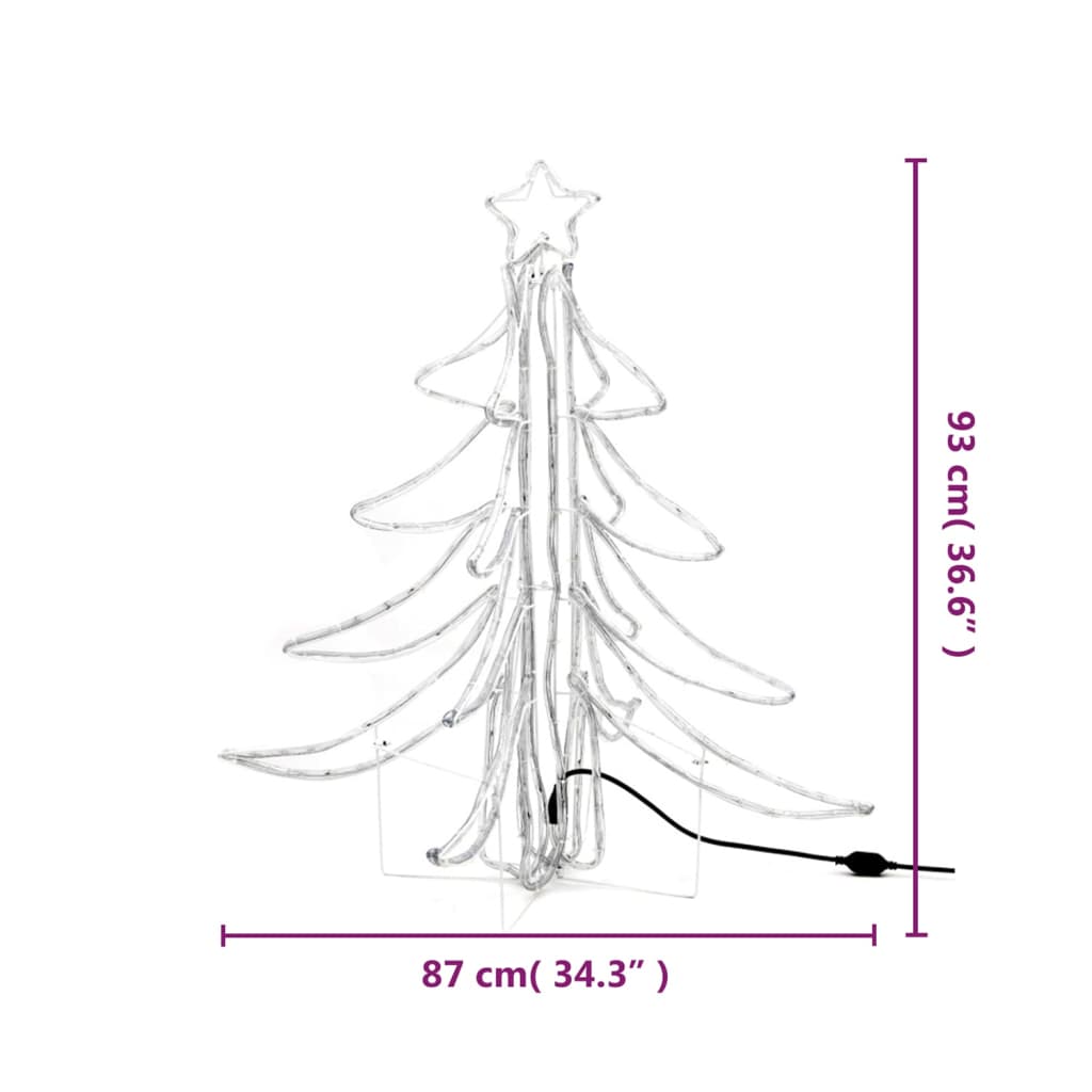vidaXL Kerstfiguur kerstboom met warmwitte LED's 87x87x93 cm