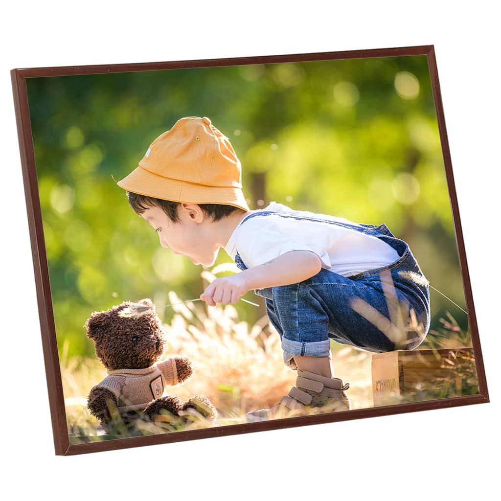 vidaXL Fotolijsten 3 st voor wand of tafel 21x29,7 cm MDFbronskleurig