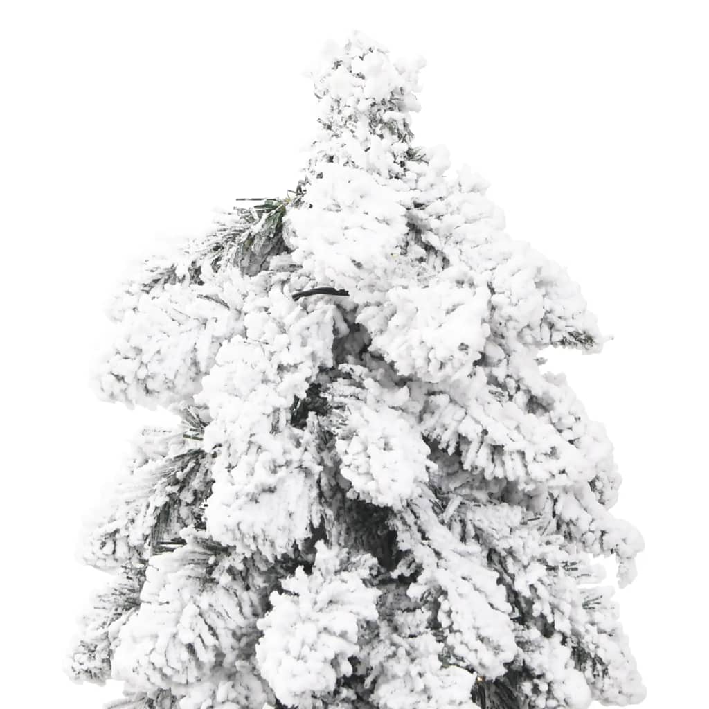 vidaXL Kunstkerstboom met verlichting en sneeuw 130 LED's 210 cm