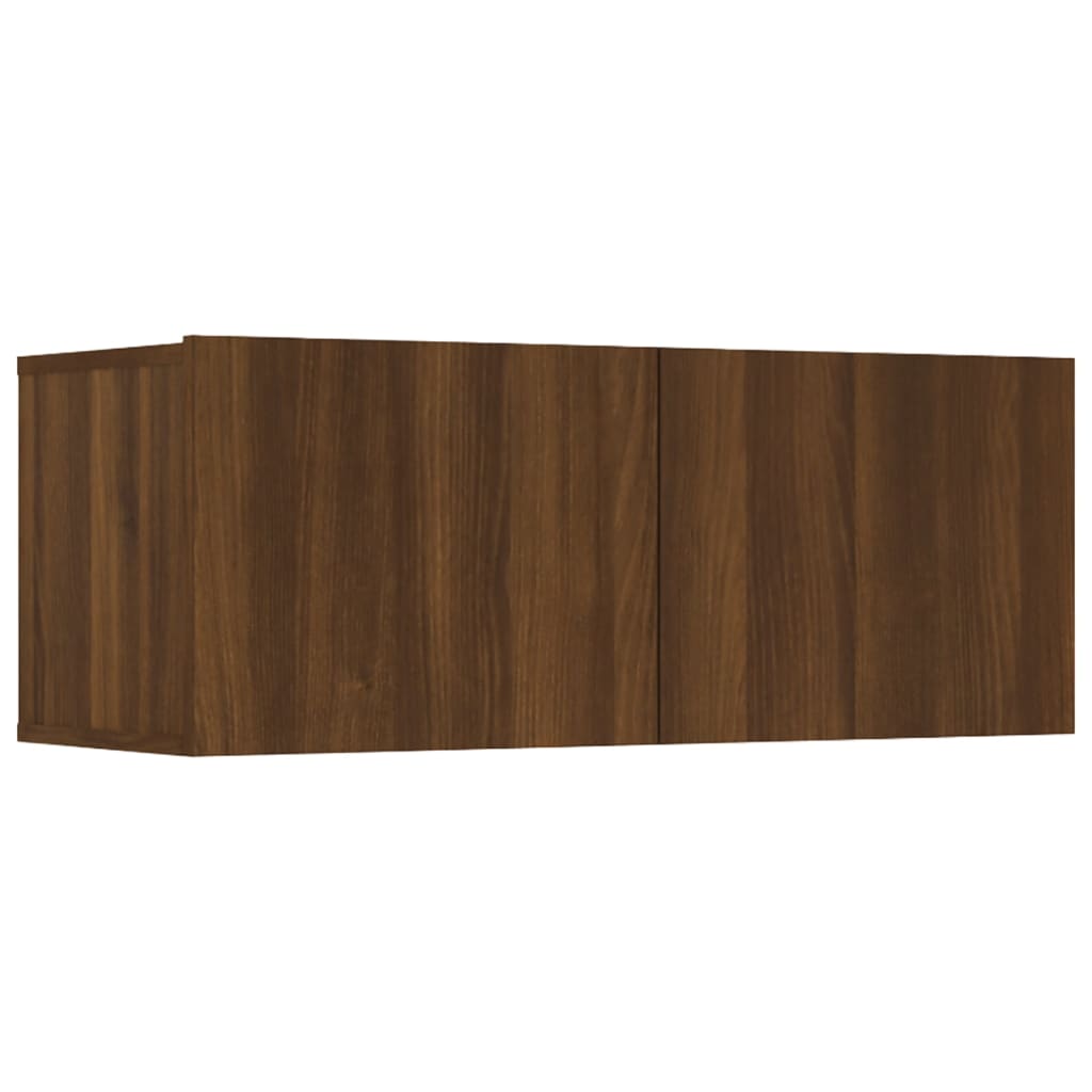 vidaXL Tv-meubelen 4 st 80x30x30 cm bewerkt hout bruin eikenkleur