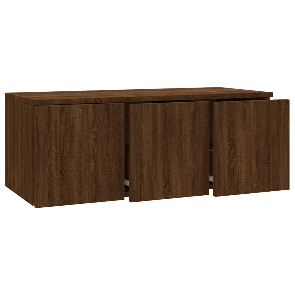 vidaXL Tv-meubel 80x34x30 cm bewerkt hout bruin eikenkleur