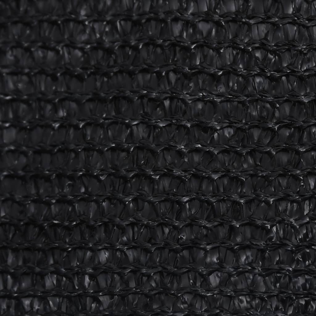 vidaXL Zonnezeil 160 g/m² 3x4x5 m HDPE zwart