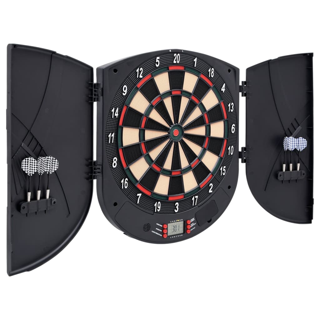 vidaXL Dartbord elektrisch met darts polypropeen zwart