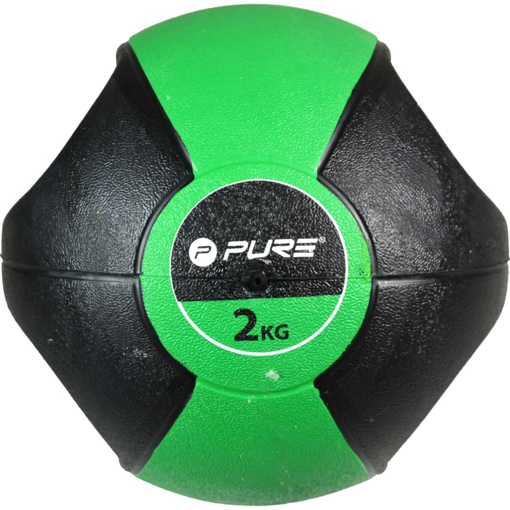 Pure2Improve Medicijnbal met handvatten 2 kg groen
