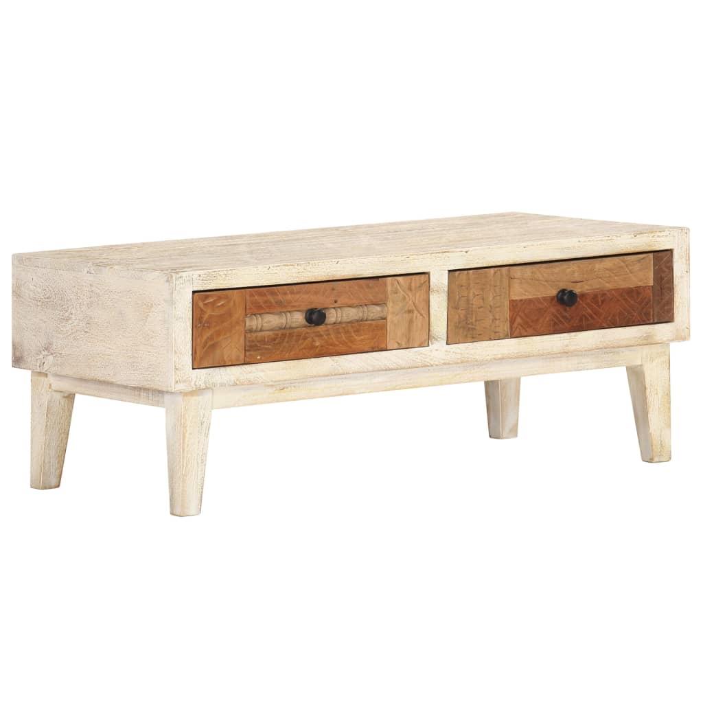 vidaXL Salontafel 90x50x35 cm massief gerecycled hout