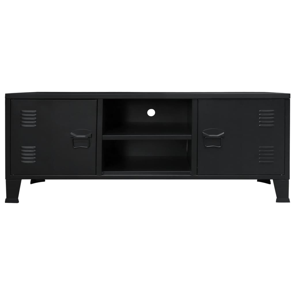 vidaXL Tv-meubel industriële stijl 120x35x48 cm metaal zwart