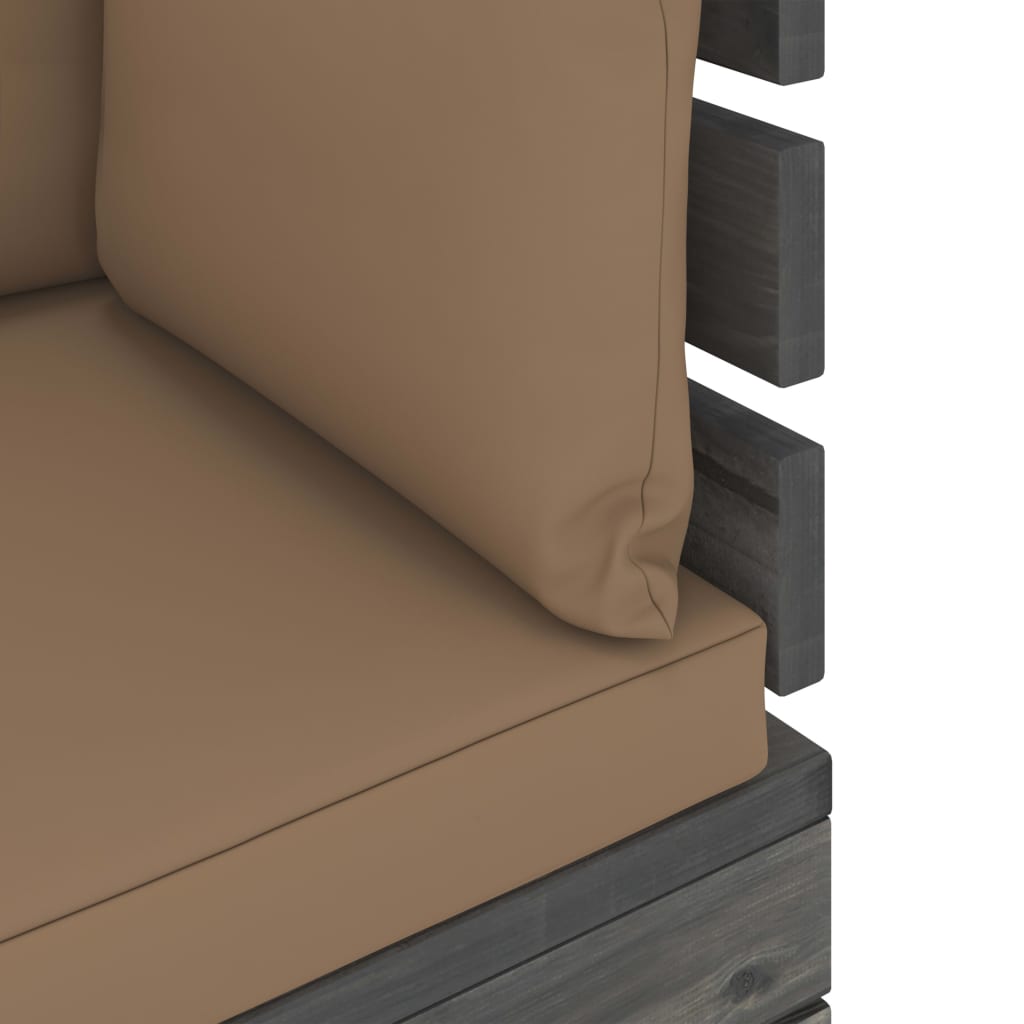 vidaXL 8-delige Loungeset met kussens pallet massief grenenhout