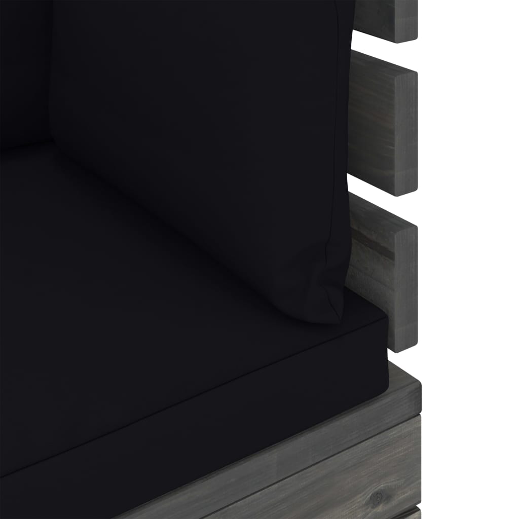 vidaXL 9-delige Loungeset met kussens pallet massief grenenhout