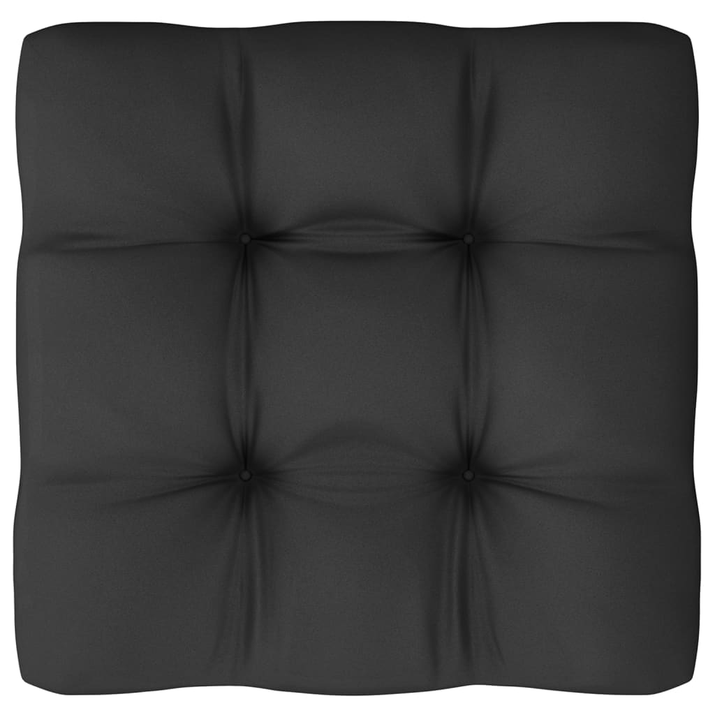vidaXL 14-delige Loungeset met kussens massief grenenhout zwart