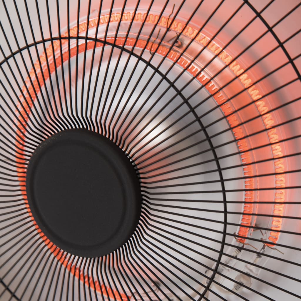 Sunred Staande terrasverwarmer Retro Sphere 2100 W halogeen zwart RSS16