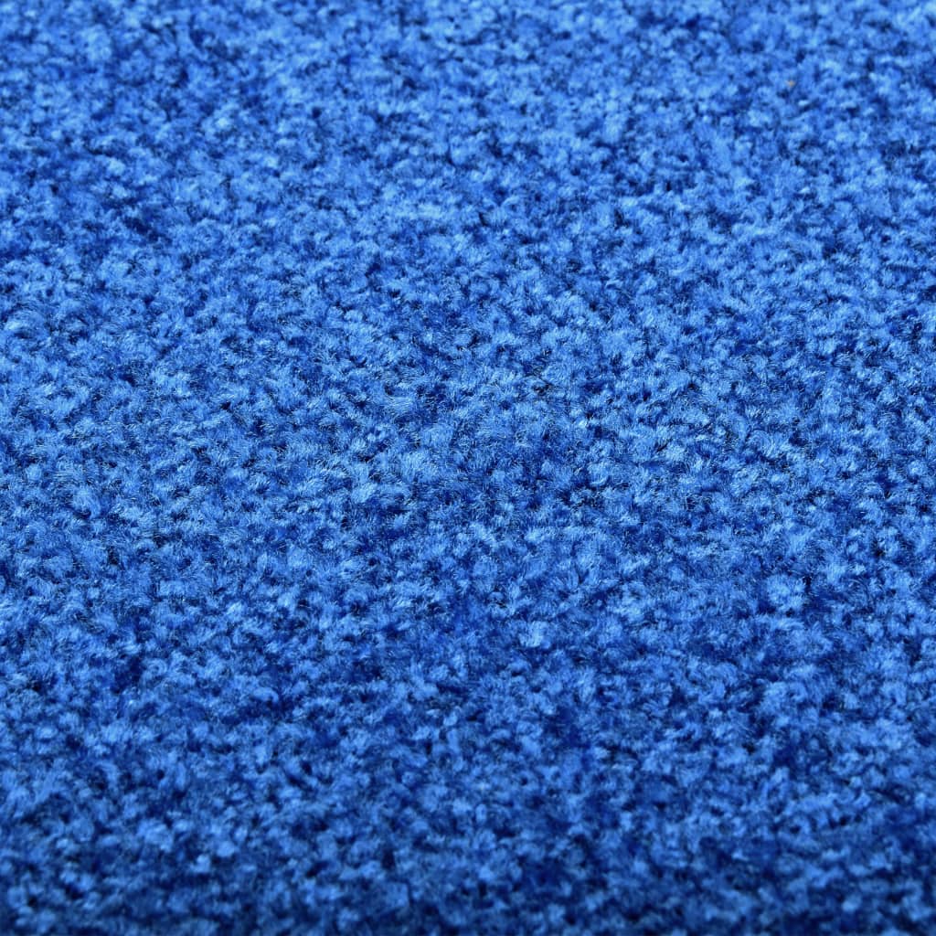 vidaXL Deurmat wasbaar 60x90 cm blauw