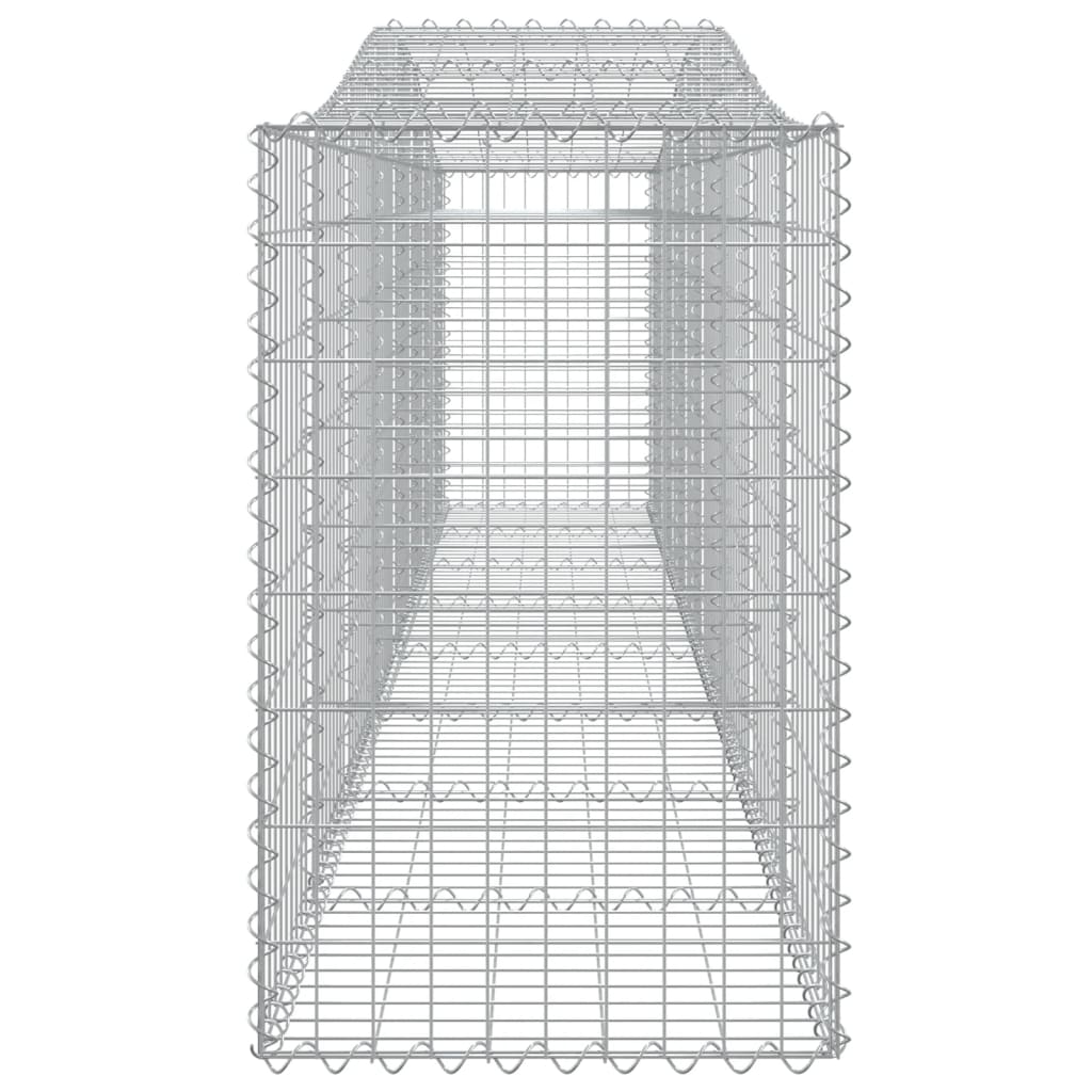 vidaXL Schanskorven 9 st gewelfd 400x50x80/100 cm gegalvaniseerd ijzer