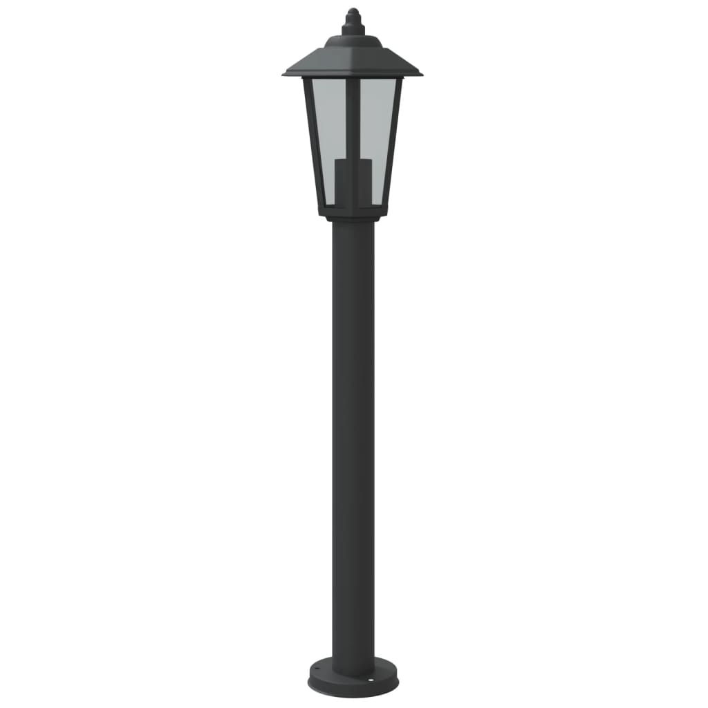 vidaXL Vloerlamp voor buiten 80 cm roestvrijstaal zwart