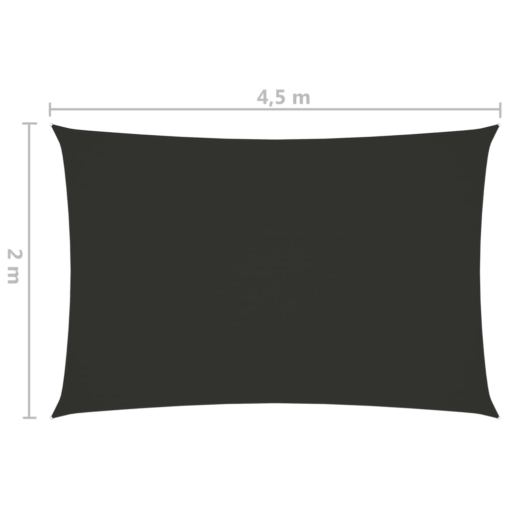 vidaXL Zonnescherm rechthoekig 2x4,5 m oxford stof antracietkleurig