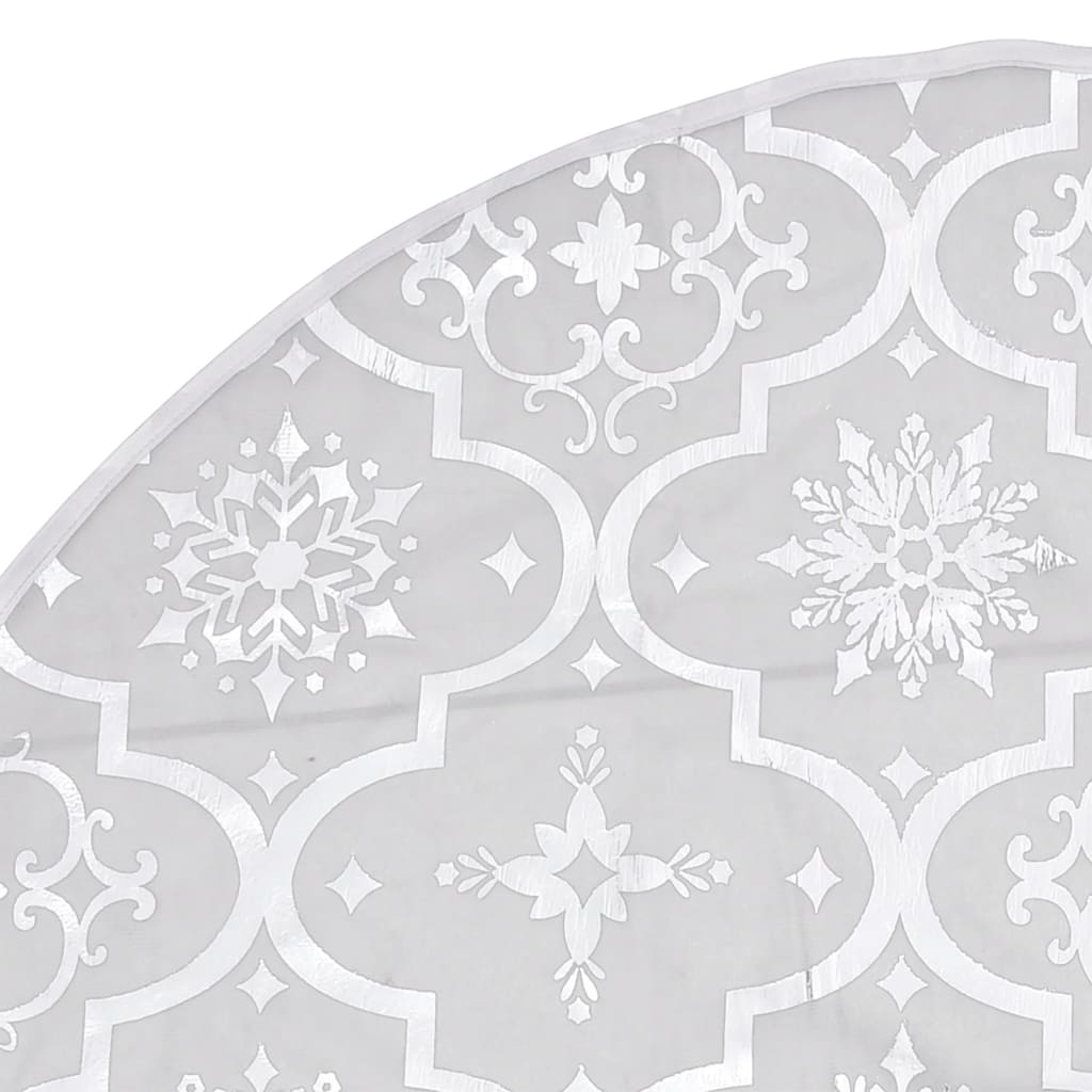 vidaXL Kerstboomrok luxe met sok 90 cm stof wit