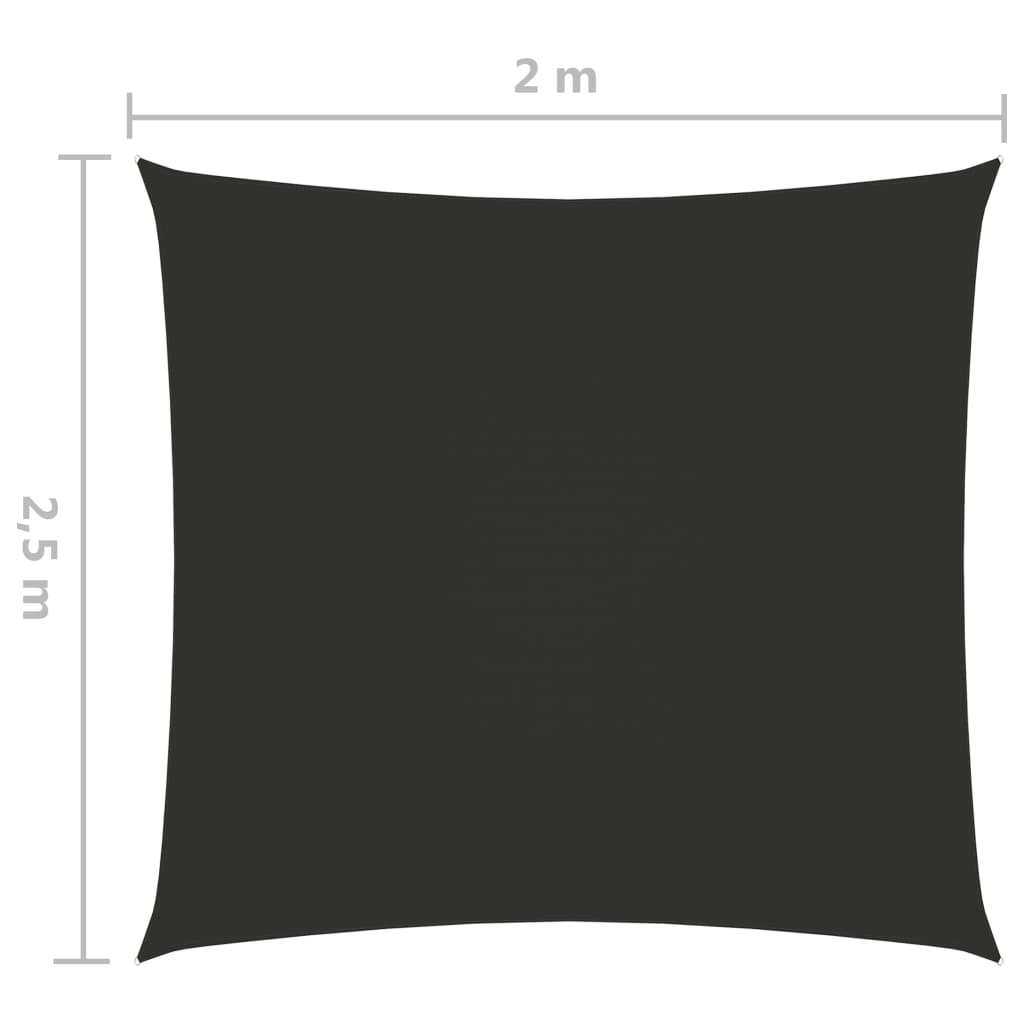 vidaXL Zonnescherm rechthoekig 2x2,5 m oxford stof antracietkleurig