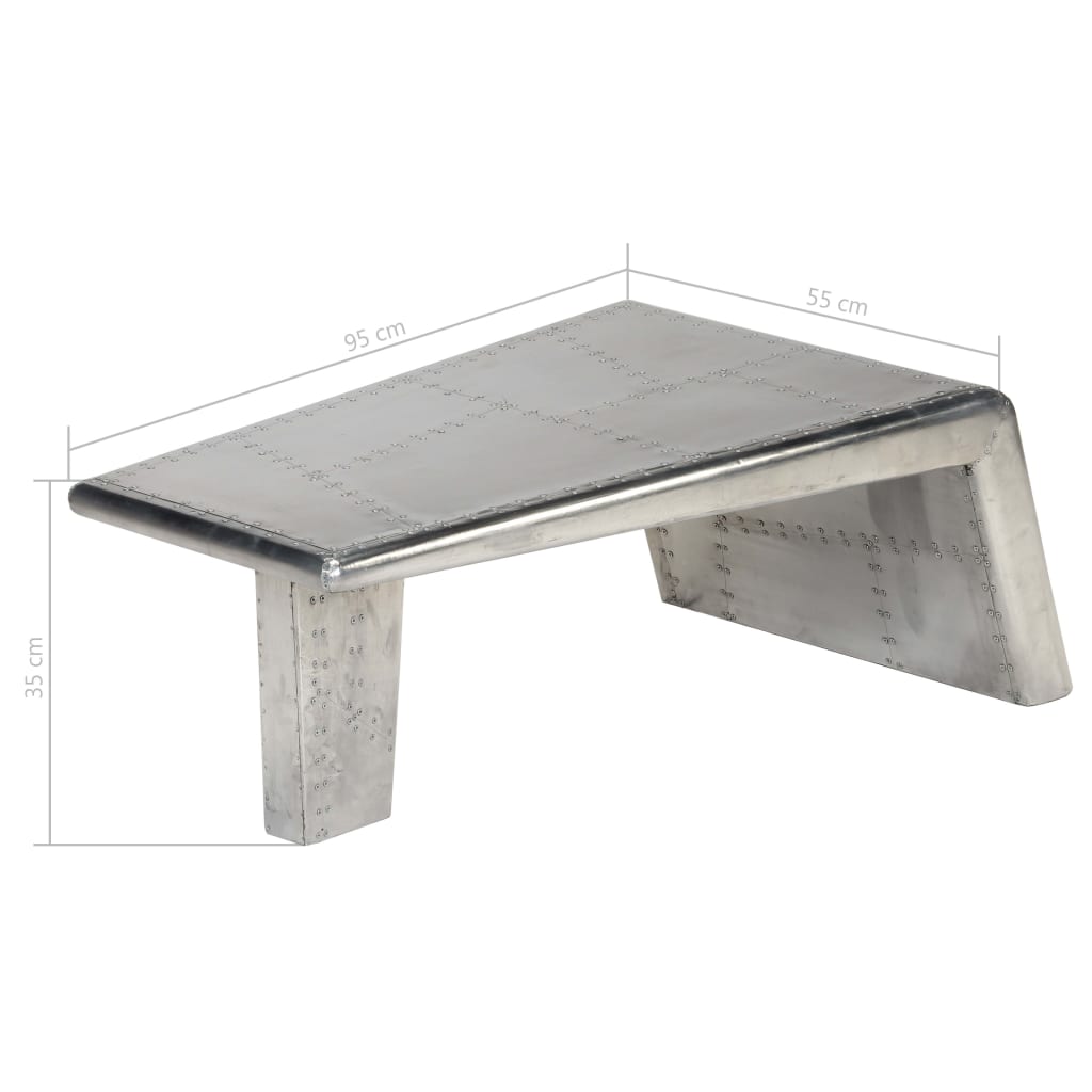 vidaXL Salontafel Aviator vintage luchtvaartstijl aluminium