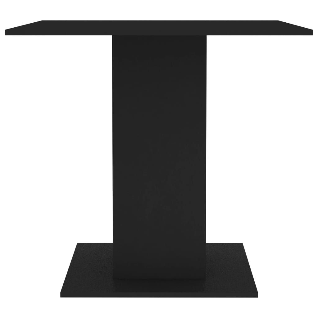 vidaXL Eettafel 80x80x75 cm spaanplaat zwart