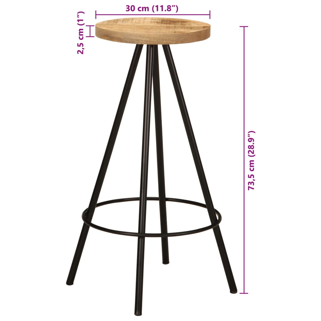 vidaXL 5-delige Barset massief mangohout