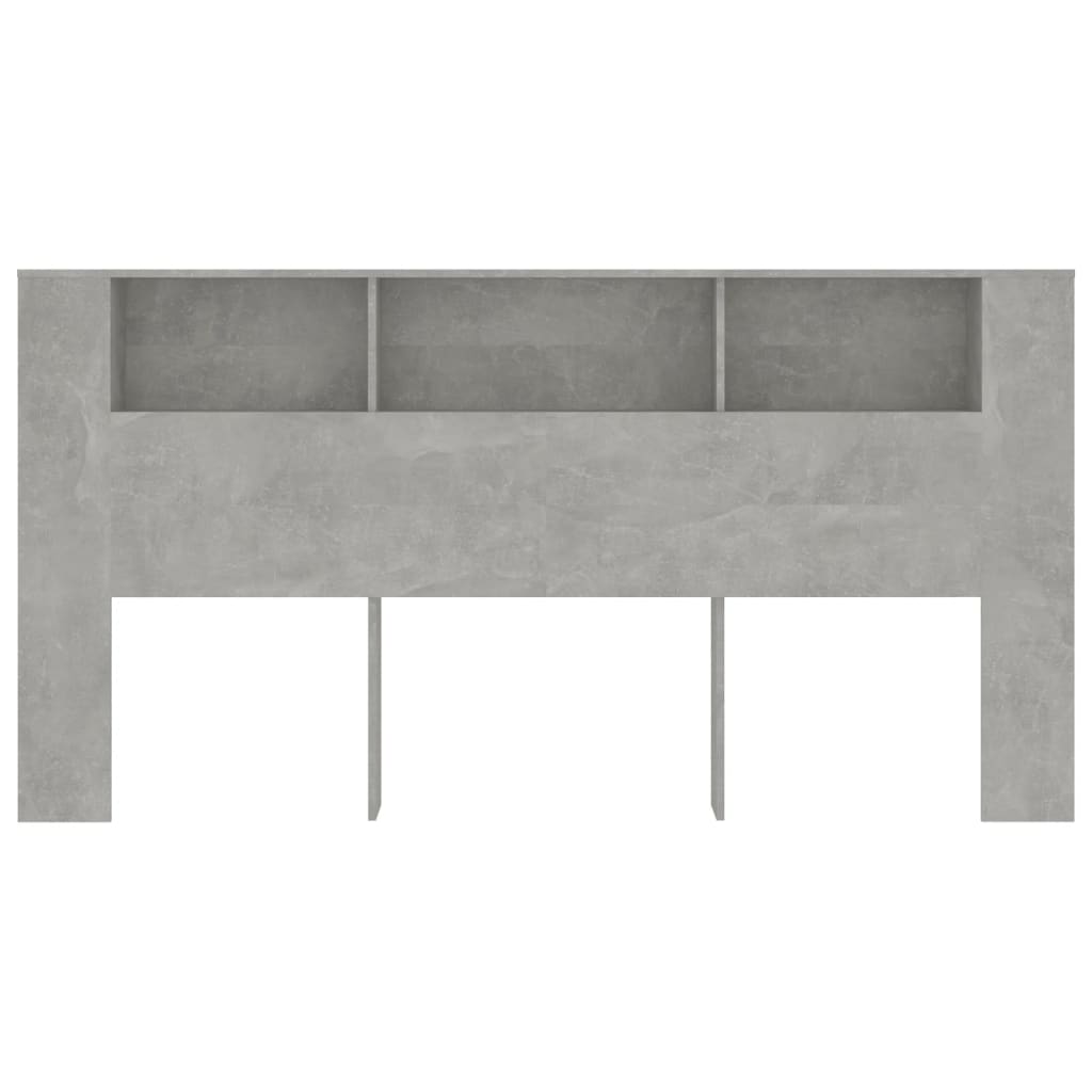 vidaXL Hoofdbordkast 200x18,5x104,5 cm betongrijs
