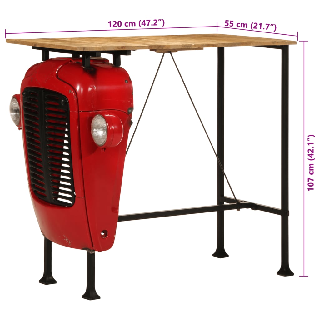 vidaXL 5-delige Barset massief mangohout