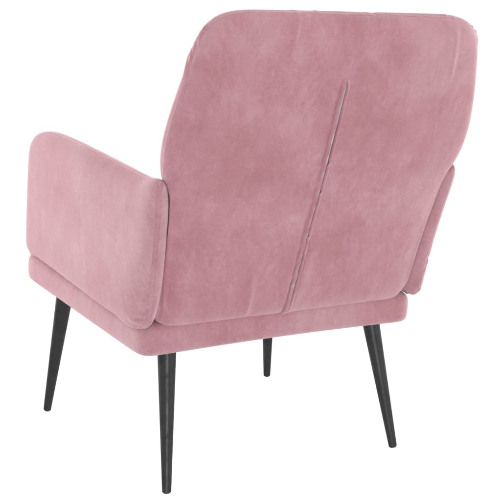 vidaXL Fauteuil 62x79x79 cm fluweel roze