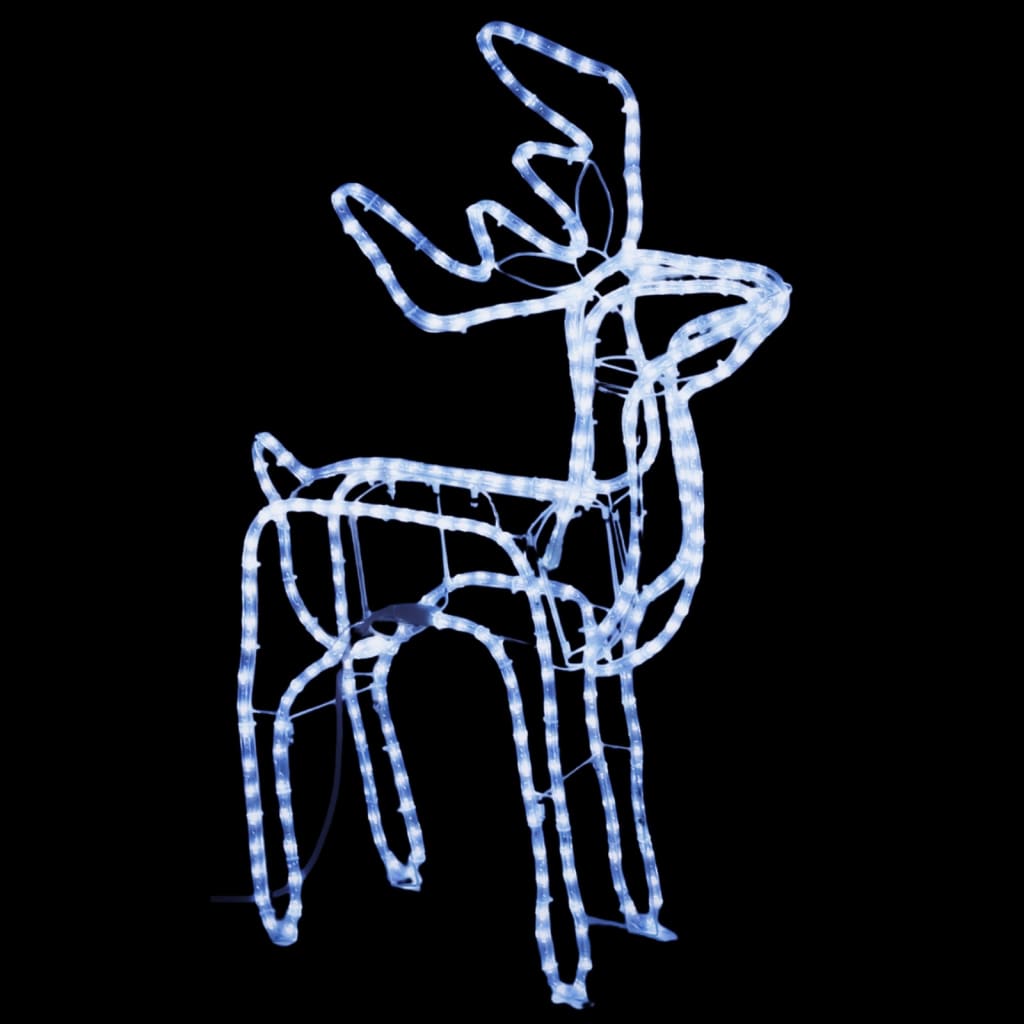 vidaXL 3-delige Kerstfigurenset rendier koudwit