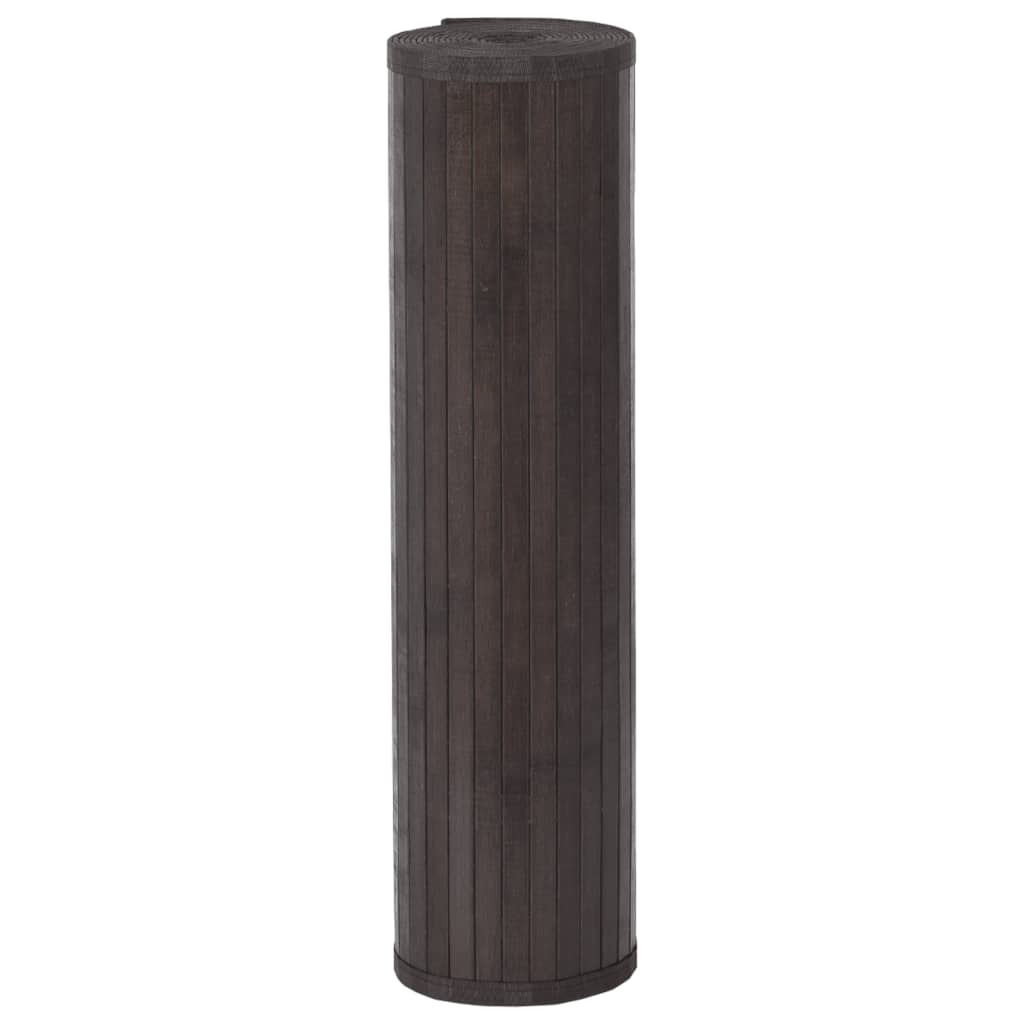 vidaXL Vloerkleed rechthoekig 80x400 cm bamboe donkerbruin