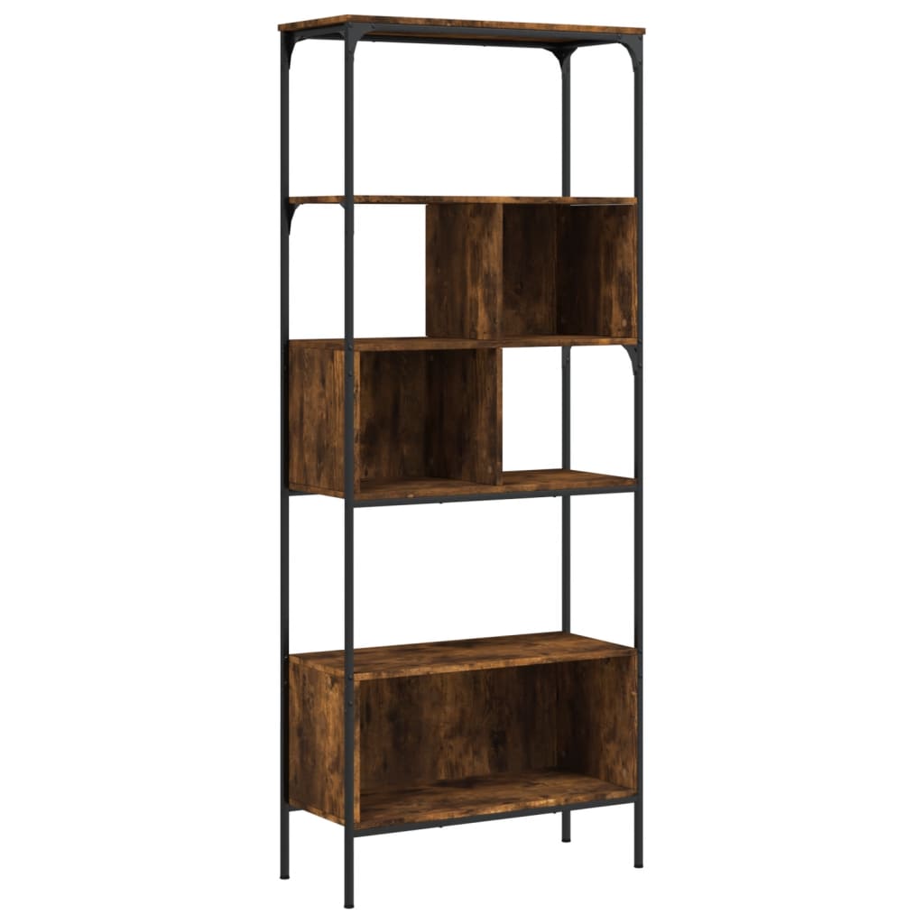 vidaXL Boekenkast 5-laags 76x33x188,5 cm bewerkt hout gerookt eiken