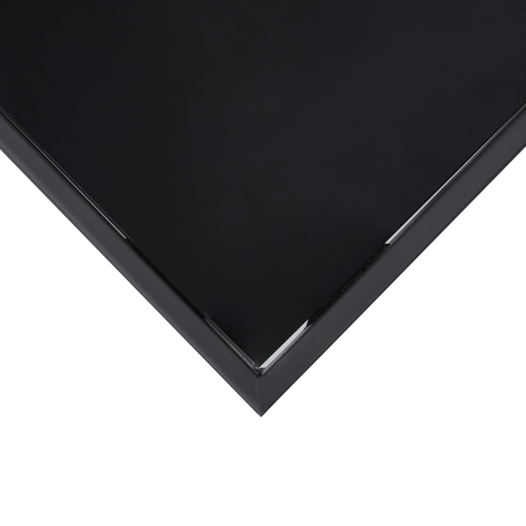 vidaXL Tuinbartafel 110x60x110 cm gehard glas zwart