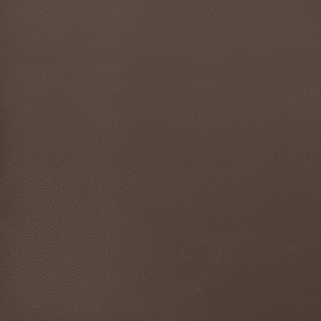 vidaXL Hoofdbord met randen 147x16x118/128 cm kunstleer bruin