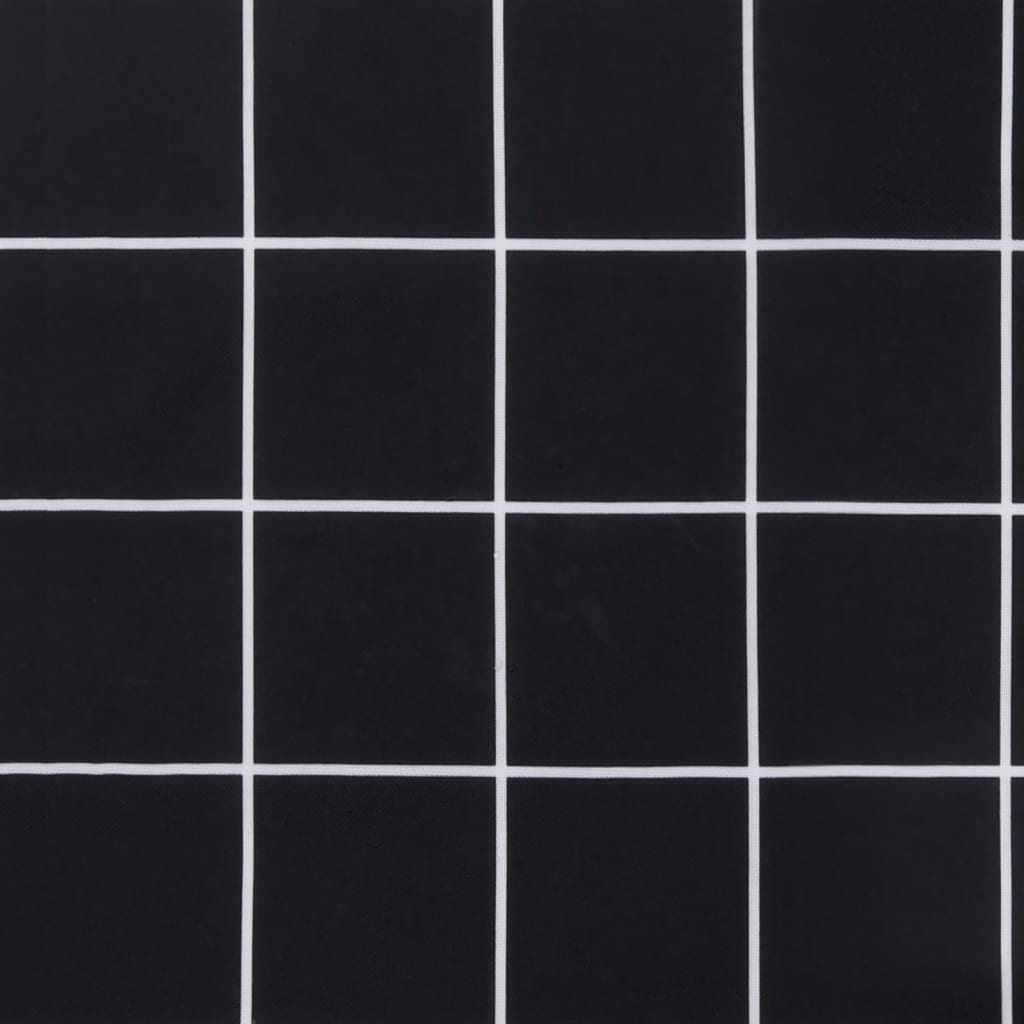 vidaXL Stoelkussens 2 st 50x50x7 cm stof ruitpatroon zwart