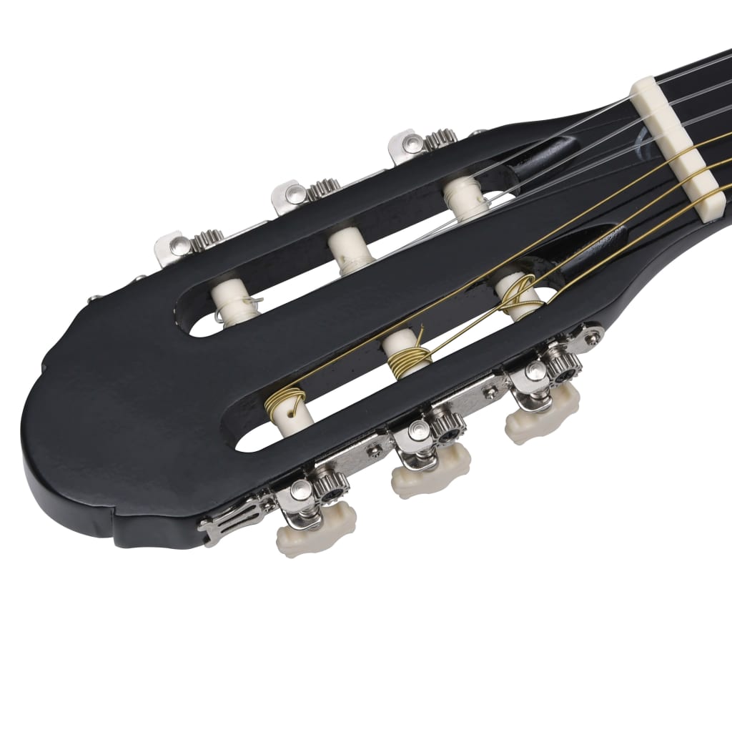 vidaXL Gitaar klassiek beginner met tas 4/4 39" zwart