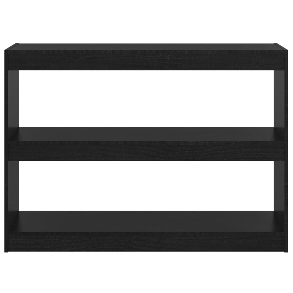 vidaXL Boekenkast/kamerscherm 100x30x71,5 cm grenenhout zwart