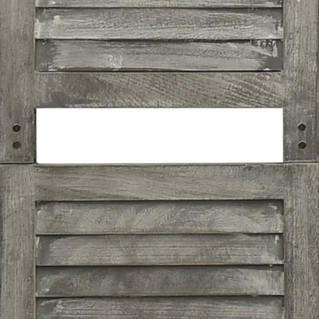 vidaXL Kamerscherm met 3 panelen 106,5x166 cm massief hout grijs