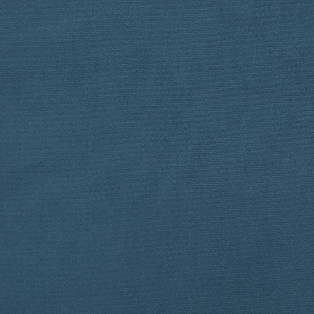 vidaXL Pocketveringmatras 80x200x20 cm fluweel donkerblauw