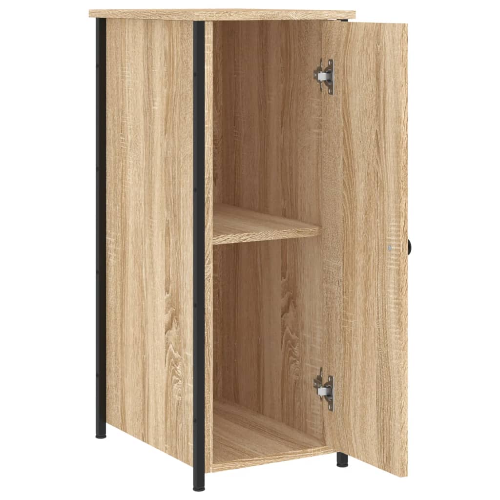 vidaXL Nachtkastjes 2 st 32x42x80 cm bewerkt hout sonoma eikenkleurig