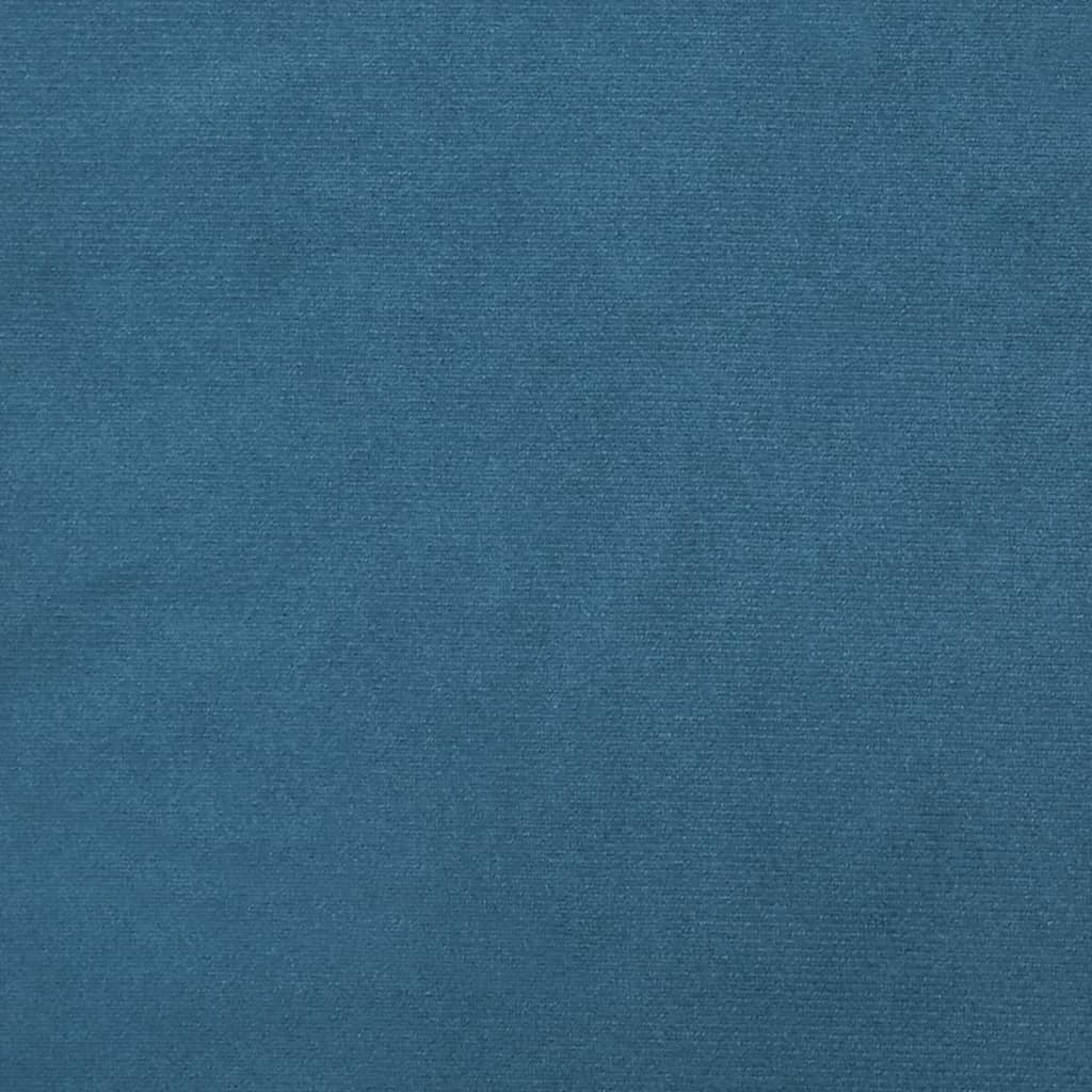 vidaXL Tweezitsbank met sierkussens 120 cm fluweel blauw