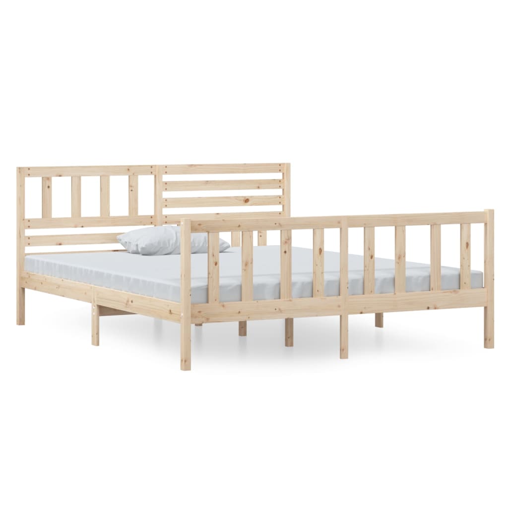 vidaXL Bedframe massief hout 140x190 cm