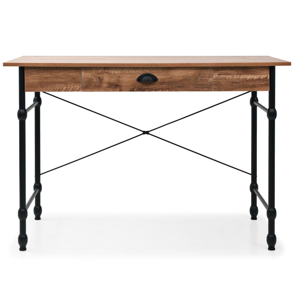 vidaXL Schrijftafel met lade 110x55x75 cm eikenkleur