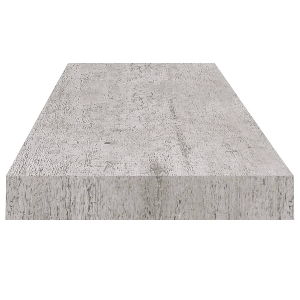 vidaXL Wandschap zwevend 80x23,5x3,8 cm MDF betongrijs