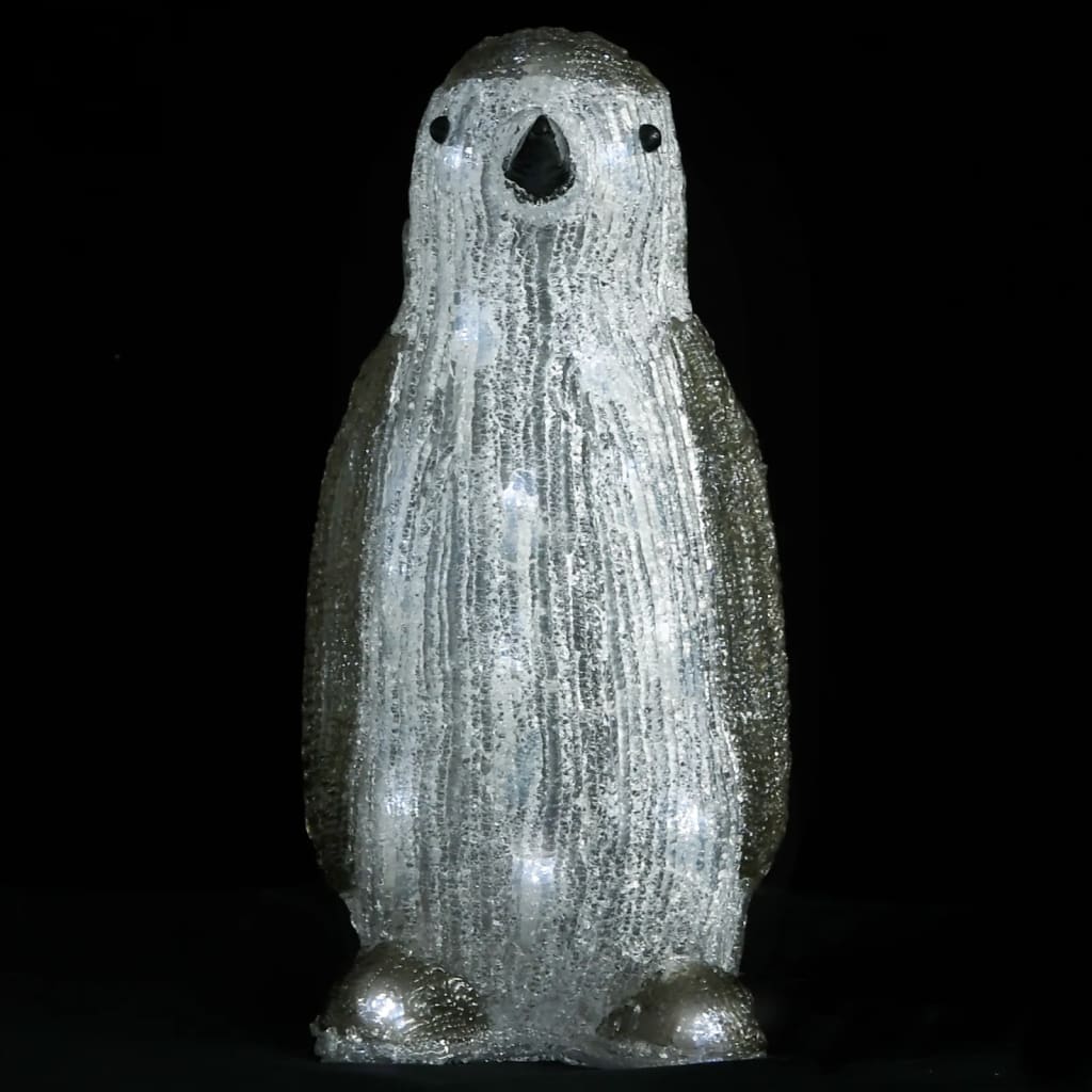 vidaXL Kerstfiguur pinguïn LED binnen en buiten 30 cm acryl