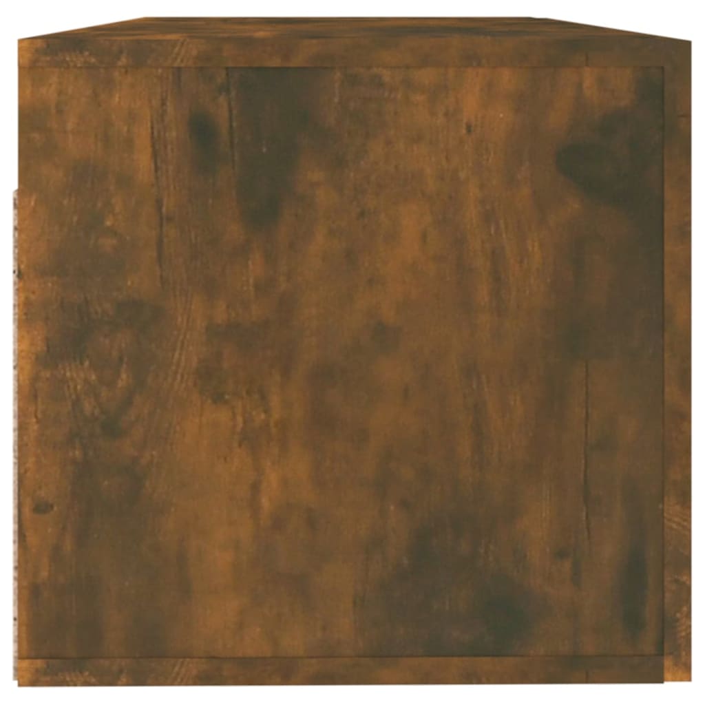 vidaXL Wandkast 100x36,5x35 cm bewerkt hout gerookt eikenkleurig