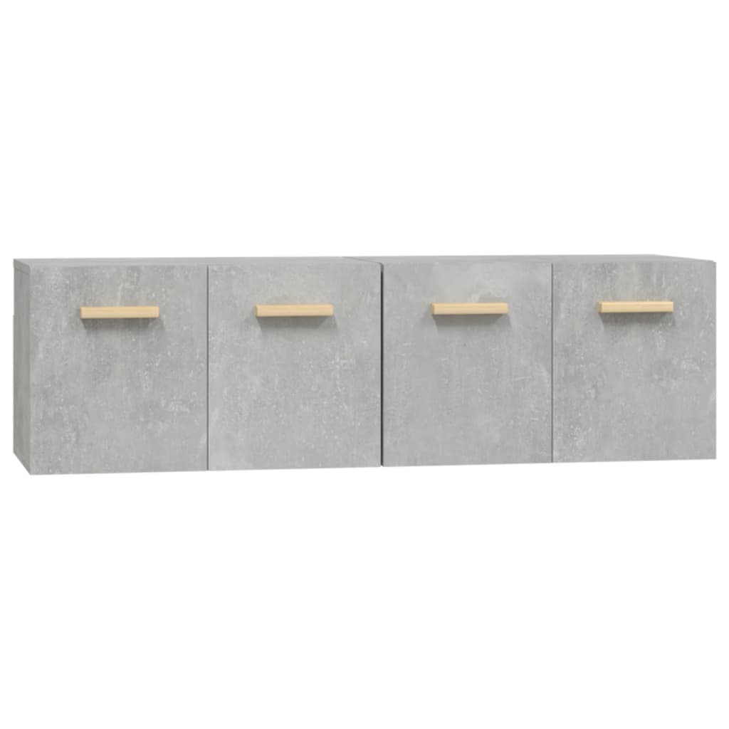vidaXL Wandkasten 2 st 60x36,5x35 cm bewerkt hout betongrijs