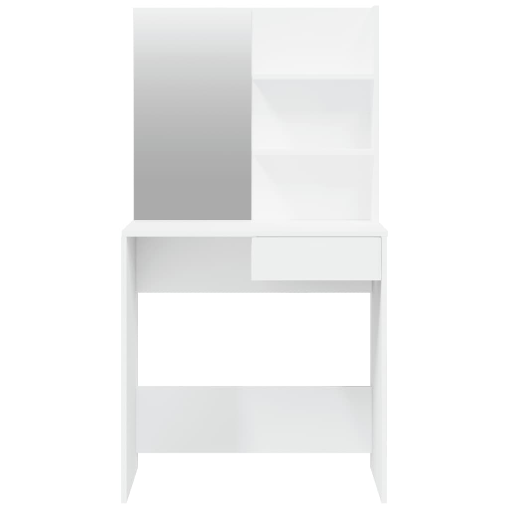 vidaXL Kaptafel met spiegel 74,5x40x141 cm wit