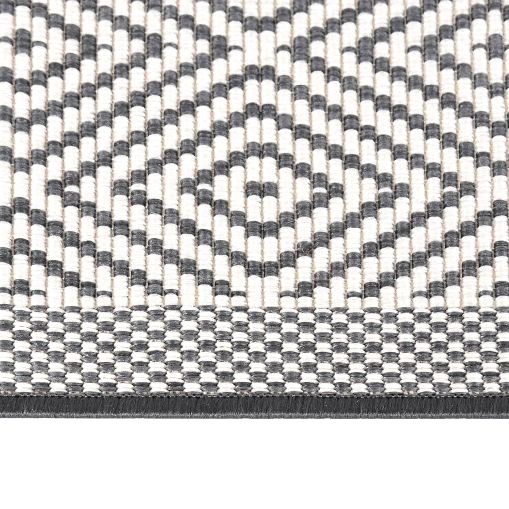 vidaXL Buitenkleed omkeerbaar 100x200 cm grijs en wit