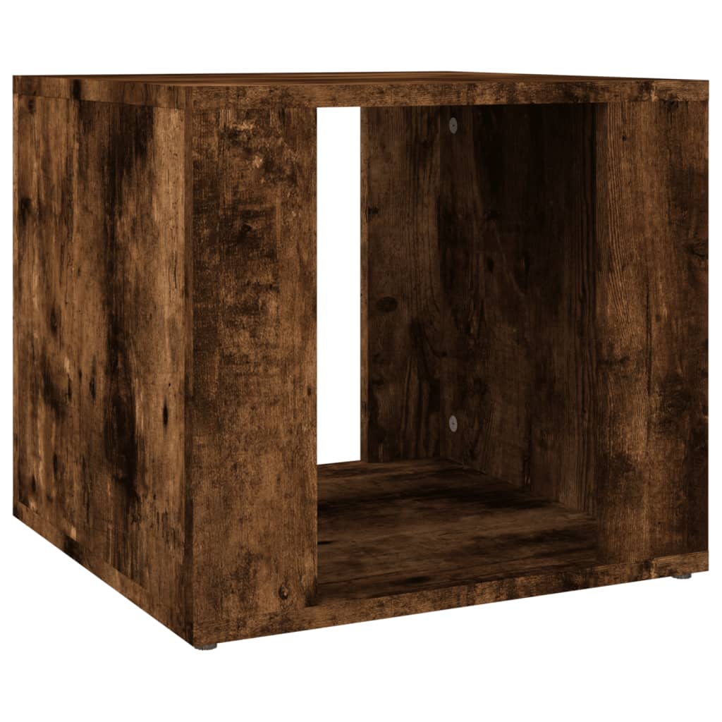 vidaXL Nachtkastje 41x40x36 cm bewerkt hout gerookt eikenkleurig