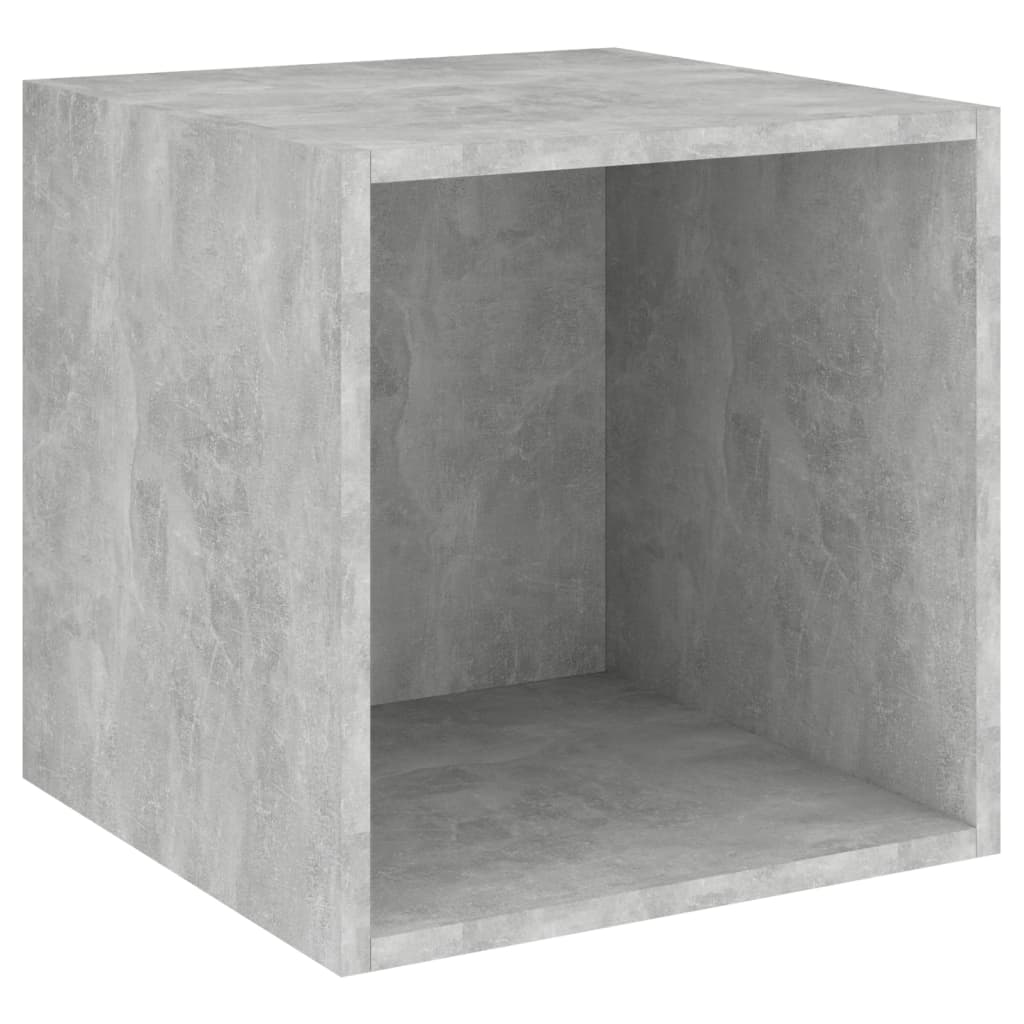 vidaXL Wandkasten 2 st 37x37x37 cm spaanplaat betongrijs