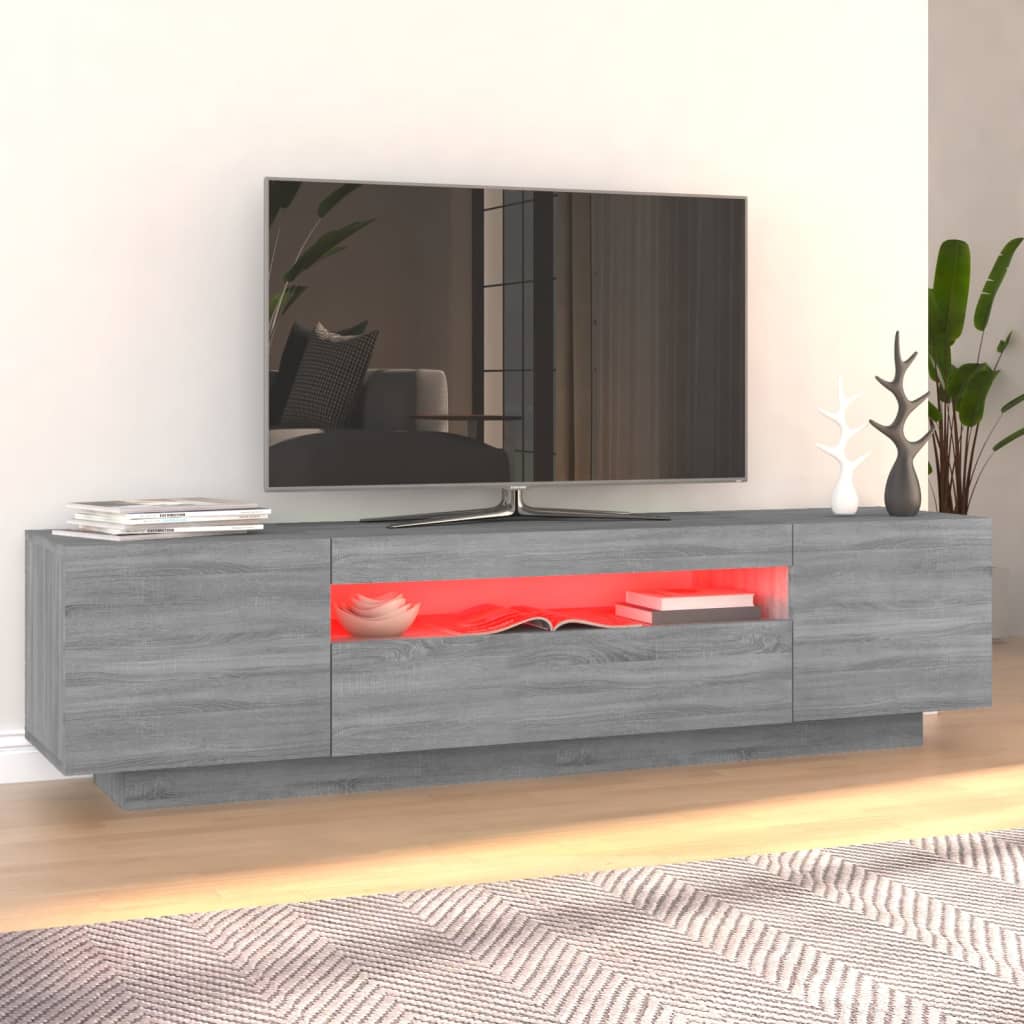 vidaXL Tv-meubel met LED-verlichting 160x35x40 cm grijs sonoma eiken