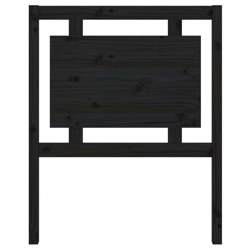 vidaXL Hoofdbord 80,5x4x100 cm massief grenenhout zwart